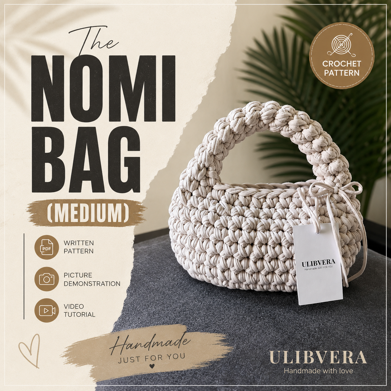 THE NOMI BAG (Medium) — Crochet Pattern + Video Tutorial