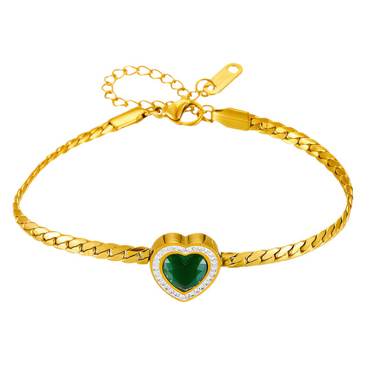 Heart Emerald - Bracelet