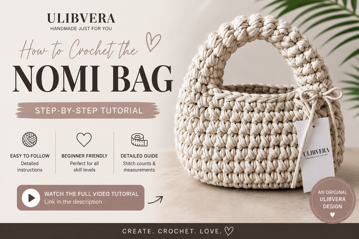 THE NOMI BAG (Large)  — Crochet Pattern + Video Tutorial